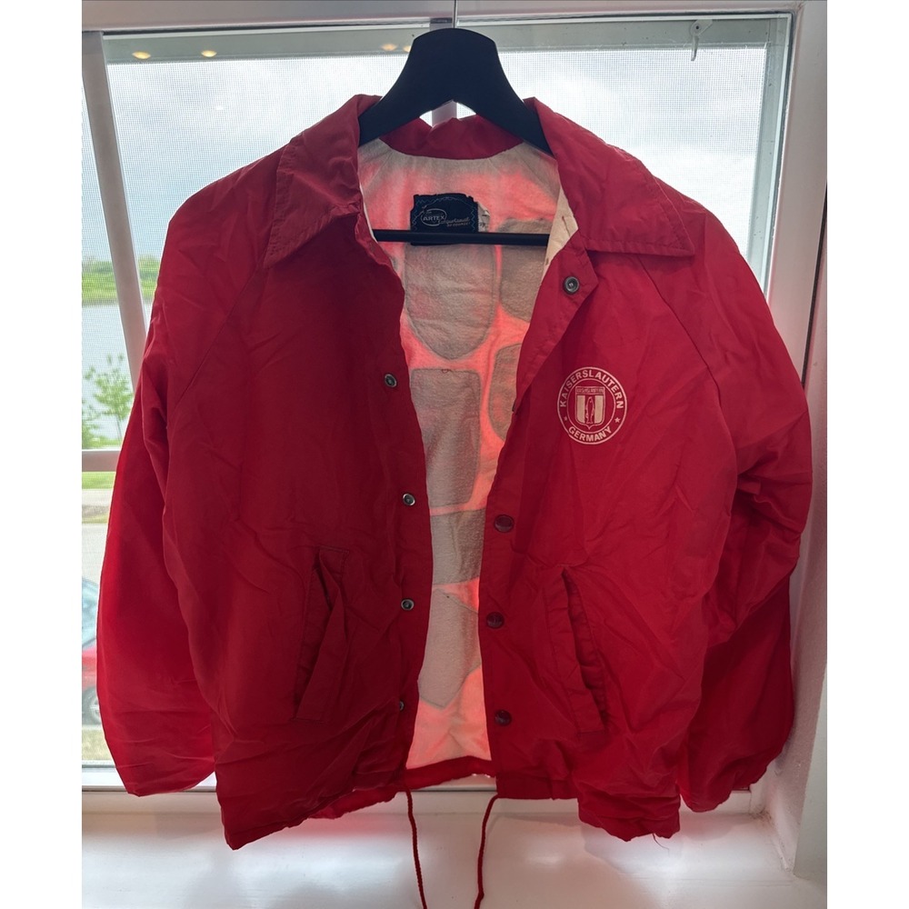 Vintage ARTEX Red Coaches Windbreaker Jacket - Kaiserslautern Germany Crest - L